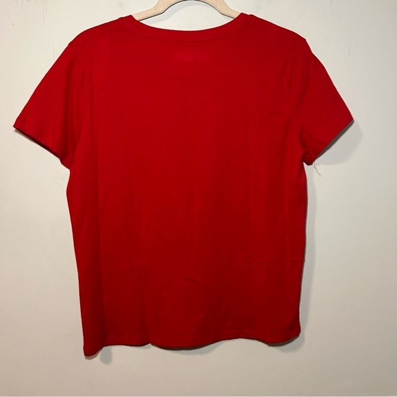 NWT Victoria’s Secret Corron Red “Love” Heart Print Short Sleeve T-Shirt Size S - Picture 4 of 9